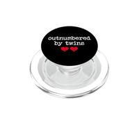 Outnumbered by Twins Boys Girls Dad Soon to Be Mom Pregnancy PopSockets PopGrip para MagSafe