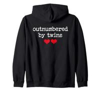 Outnumbered by Twins Boys Girls Dad Soon to Be Mom Pregnancy Sudadera con Capucha