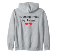 Outnumbered by Twins Boys Girls Dad Soon to Be Mom Pregnancy Sudadera con Capucha