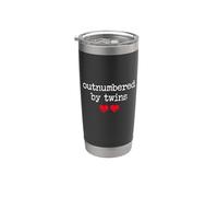 Outnumbered By Twins Boys Girls Dad Soon to Be Mom Pregnancy Vaso térmico de acero inoxidable de doble pared