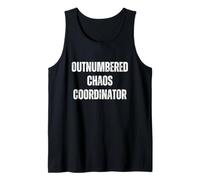 Outnumbered Chaos Coordinator Mom Life Funny Parenting Camiseta sin Mangas