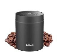 OUTPEAK Neo 2025 - Recipiente de café al vacío automático, 0.5 L para granos de café de 4.6 onzas, operación con un botón, pequeño recipiente de café hermético con cuchara, recipiente de