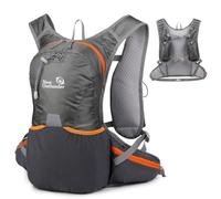Outplea 12L Mochila Bicicleta, Mochila Ciclismo MTB Ligera, Mochila Montaña Moto para Camping, Mochila Hidratacion Deportiva Esquí para Senderismo Correr Escalada Maratón, Gris