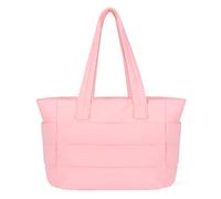 Outplea 15L Bolso Tote Pequeña Mujer, Bolso 15.6" Ordenador Portatil Moda, Bolsos Shopper Ligero, Bolsos Bandolera Acolchado para Universidad Trabajo, Rosa