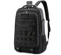 Outplea Mochila táctica de senderismo de 35 L para hombre, mochila militar con sistema Molle, mochila de asalto militar para viajes, viajes al aire libre, color negro