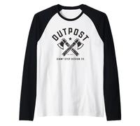 Outpost Outdoors Hatchet Logo Camiseta Manga Raglan