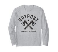 Outpost Outdoors Hatchet Logo Manga Larga