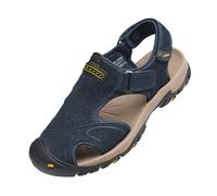 OutPro Sandalias de cuero para hombre, impermeables, para pesca, para verano, al aire libre, playa, deportes, montañismo, senderismo, azul, 43 EU