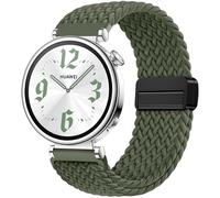 OUTPUTBT 18mm Trenza Magnetico Correa para HUAWEI Watch GT 5/4 41mm Nylon Algodón Pulseras para Gar Vivoactive 4S/Vivomove 3S Armband para Gar Forerunner 255S/265S Gar Venu 2S/3S Hombre Mujer