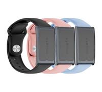 OUTPUTBT 3-Piezas Silicona Correa Compatible con Amazfit Helio Strap Smart Band Pulsera para Hombre Mujer