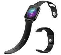 OUTPUTBT Silicona Correa 18mm Compatible con HUAWEI Watch GT 4 41mm Smartwatch Pulseras de Repuesto para Cloudpoem/HUAKUA/Nemheng Garmin Forerunner 255S/Vivoactive 4S Hommes Femmes Negro