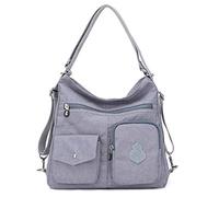 Outreo Bolso bandolera para mujer, bolso de hombro impermeable, para escuela, viajes, gris, large, Alforjas