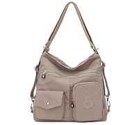 Outreo - Bolso bandolera para mujer, bolso de mano, bolso de mano, bolso de mano, mochila impermeable, bolsa de cursos para escuela, viajes, mensajero, Beige One, large, Vintage