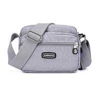 Outreo Bolsos de Mujer Bolso Bandolera Ligero Bolsas de Deporte Impermeable Moda Bolsos Casual Pequeña para Escuela Bolsas de Viaje (Gris)