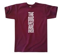 Outsdr Hombres Unisex The Dog Days Are Over Camiseta - Burgundy - X-Large