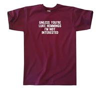 Outsdr Hombres Unisex Unless You'Re Luke Hemmings I'm Not Interested Camiseta - Burgundy - Small