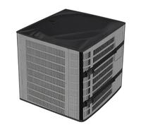 Outside AC Unit Cover - Full Mesh Guard, Waterproof Top Debris Wrap | Black Full Mesh Outdoor AC Unit Cover for Rain Snow UV Rays Ventilation Cleaning House Office