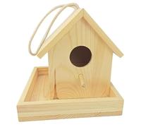 Outside Bird House, Decorative Sturdy Wooden Cottage Cage, Warm Nesting Box for Garden, Patio, Window, Tree, or Balcony Decoration, 6.77x6.77 Inches, Sturdy Construction