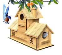 Outside Bird Houses-| Hangable Wooden Parrot Nest | Bird House Suitable For Hummingbird Finch Garden Viewing Backyard Balcony Tree Indoor