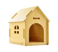 Outside Dog House |Outdoor Wooden Dog House For Weather Protection | Roofed Dog Hutch Retreat For Dogs and Cats | Rainproof Design Ideal For Patios, Terraces, and Yards | Comfortable Outdoor Shelter