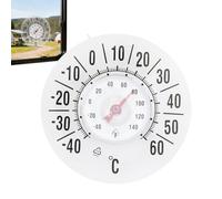 Outside Temperature Gauge - PVC PC 180 mm Suction Wall Mount | Indoor Outdoor Thermometer Weather Temperature Display -40 to 60 C preciso Gauge for Home Garden Patio