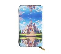Outside The Castle - Cartera larga de piel con estampado (7.5 x 4.1 pulgadas), compartimento multifunción extragrande, gran regalo
