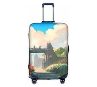 Outside The Castle Gate - Funda para equipaje lavable, resistente a los arañazos, para equipaje de 18 a 32 pulgadas, Blanco, XL