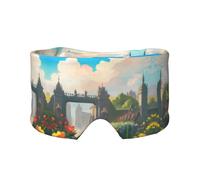 Outside The Castle Gate - Orejeras para dormir con estampado de puerta - Bloquea la luz, ajustable, ideal para viajes, meditación y yoga