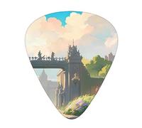 Outside the Castle Gate - Púas de guitarra estampadas, paquete de 12 púas delgadas, medianas y pesadas para guitarra acústica, bajo, guitarra eléctrica