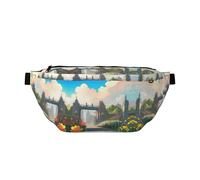 Outside The Castle Gate - Riñonera cruzada grande, regalos para disfrutar de deportes, festivales, entrenamiento, viajes, correr, casual, color negro, talla única, Black, Talla única