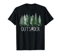 Outsider Naturaleza Amante Camping Aventura Bosque Pino Bos Camiseta