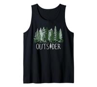 Outsider Naturaleza Amante Camping Aventura Bosque Pino Bos Camiseta sin Mangas
