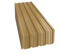 Outsunny 12x Paneles para Tejado de Acero Galvanizado 129x45cm Natural | Chapas Perfiladas de Techo 7m², para Caseta de Herramientas, Cobertizo, Garaje, Exterior
