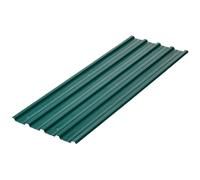 Outsunny 12x Paneles para Tejado de Acero Galvanizado 129x45cm Verde | Chapas Perfiladas de Techo 7m², para Caseta de Herramientas, Cobertizo, Garaje, Exterior