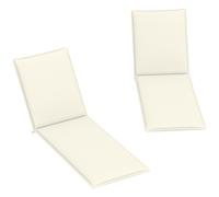 Outsunny 2 Cojines para Tumbonas de Jardín con Protección UV Resistentes a Salpicaduras 193x58x6 cm Crema