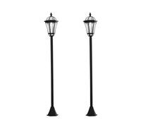Outsunny 2 Farolas Solares 129 Cm Con 2 Luces Led Blanca 6000k Impermeable Ip44