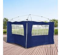 Outsunny 2 Paredes Laterales para Carpas de 3x3 m/3 x 6 m 300x200cm Azul