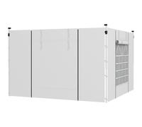 Outsunny 2 Paredes Laterales para Carpa 295x195 cm con Ventana Enrollable y Puerta con Cremallera para Carpa 3x3 m o 3x6 m Blanco Aosom España