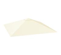 Outsunny 3x3m Cubierta de Repuesto Gazebo, Solo Cubierta Blanco Crema | Reemplazo de techo de gazebo de jardín, Orificios de drenaje, Revestimiento de PVC impermeable