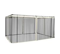 Outsunny 4 paneles laterales 3,4x2 cm para carpa de jardín tela mosquitera para cenador gazebo con cremalleras y anillas negro