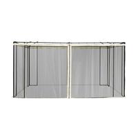 Outsunny 4 paneles laterales 3,5x2 m para carpa de jardín tela mosquitera para cenador gazebo con cremalleras y anillas negro