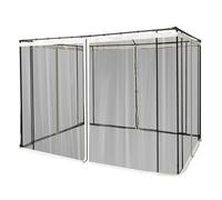 Outsunny 4 paneles laterales 3x2 cm para carpa de jardín tela mosquitera para cenador gazebo con cremalleras y anillas negro