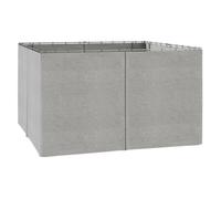 Outsunny 4 paredes laterales para cenador 3,5x2 m laterales de carpa con ganchos cortinas sin ventanas reemplazo lateral para carpa de jardín exterior fiesta gris claro 1 cm