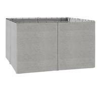 Outsunny 4 Paredes Laterales para Cenador 3,5x2 m sin Ventanas Gris Claro Gris