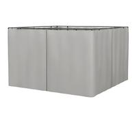 Outsunny 4 Paredes Laterales para Cenador 302x205 cm con 40 Ganchos y Anillos en C para Pérgola Gazebo Gris Claro