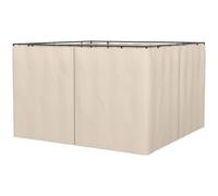 Outsunny 4 Paredes Laterales para Cenador 302x205 cm con 40 Ganchos y Anillos en C para Pérgola Gazebo Beige Aosom España