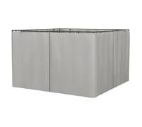 Outsunny 4 paredes laterales para cenador 3x2 m laterales de carpa con ganchos cortinas sin ventanas reemplazo lateral para carpa de jardín exterior fiesta gris claro