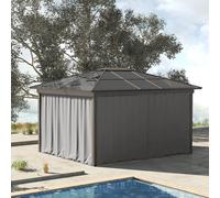Outsunny 4 Paredes Laterales para Cenador 3x2 m sin Ventanas Gris Claro Gris