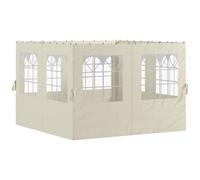 Outsunny 4 Paredes Laterales para Cenador 3x3 m con 8 Ventanas Crema | Laterales de Carpa, con Ganchos, Protección UV, Reemplazo Lateral, para Carpa de Jardín, Exterior Fiesta