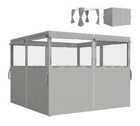 Outsunny 4 Paredes Laterales para Cenador 3x3 m Protección UV 30+ Gris Claro Gris claro